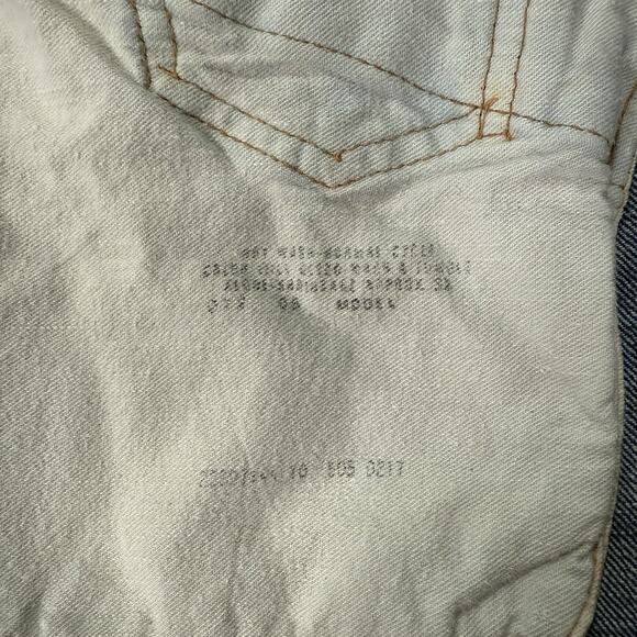 VTG 1960s Levi’s 505 BIG E Denim Jeans 36x30 Talon 42 Made USA Dark Blue Rare - Picture 7 of 15